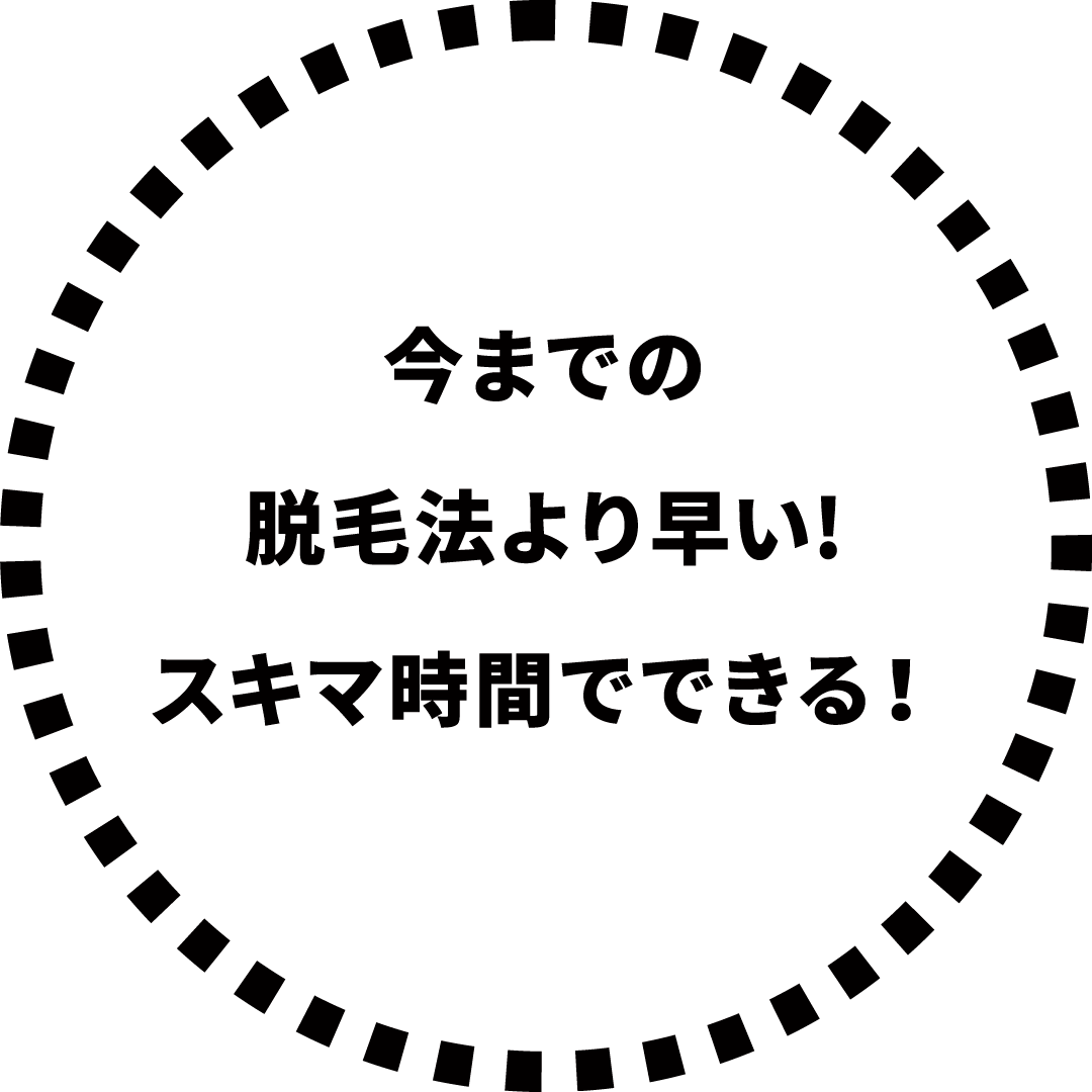 脱毛時間が短い